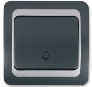 Wyłącznik dzwonkowy 1/0 - antracyt-aluminium-antracyt 010225