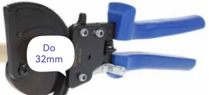 Nożyce zębatkowe do cięcia kabli i przewodów do 32mm ERN 32