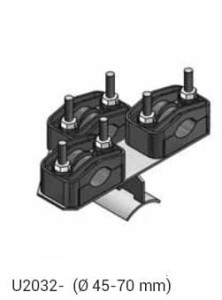 Uchwyt U2 na słup wirowy potrójny (ALU2032)