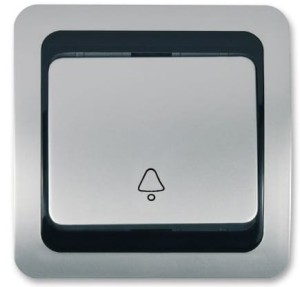 Wyłącznik dzwonkowy 1/0 - aluminium-czarny-aluminium 010227