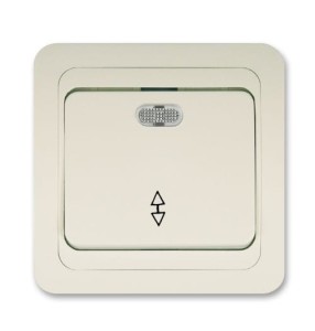 Przełącznik jednobiegowy z podświetleniem kontrolnym (1/0So) - kość słoniowa 010302