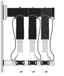 Głowica konektorowa na kabel 400.500 Al i Cu w układzie potrójnym 3xK484TBM-P3-32-400.500 Al i Cu Euromold 12/20 kV