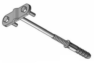 Uchwyt uniwersalny z kołkiem rozporowym L-200 (ALG304)