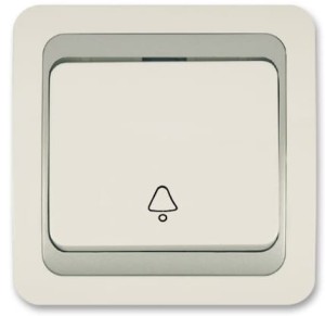 Wyłącznik dzwonkowy 1/0 - kość słoniowa-nikiel-kość słoniowa 010224