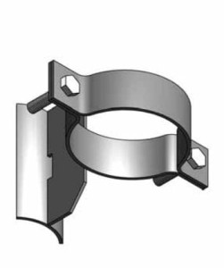 Uchwyt na rurę Fi 75 słup wirowy (metalowy) (ALU75W)