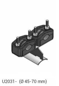 Uchwyt U2 na słup wirowy podwójny (ALU2031)