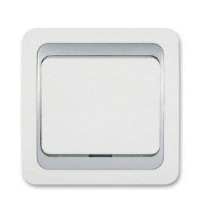 Przełącznik krzyżowy (7) - biały -aluminium -biały 011722