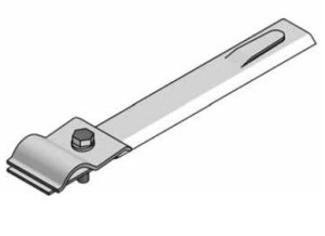 Uchwyt odgromowy prosty na rynnę (ALG207)