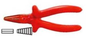 Szczypce płaskie IZ 142/160 całkowicie izolowane