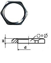 Nakrętka dławika sześciokątna z mosiądzu M 40x1,5 HI51736