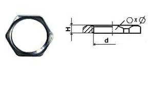 Nakrętka dławika sześciokątna z mosiądzu PG 9 HI51721