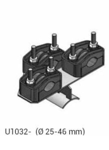 Uchwyt U1 na słup wirowy potrójny (ALU1032)