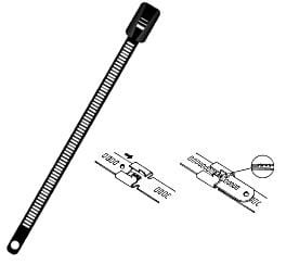 Opaska kablowa ze stali szlachetnej samozamykająca 225x12 (HI06497) op. 100szt
