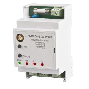 Odbiornik 3 kanałowy na szynę DIN WS3-4-3 230VAC