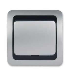 Przełącznik naprzemienny (6) aluminium-czarny-aluminium 011627