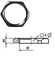 Nakrętka dławika sześciokątna z mosiądzu PG 7 HI51720
