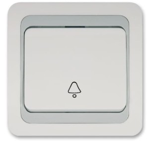 Wyłącznik dzwonkowy 1/0 - biały-szary-biały 010221
